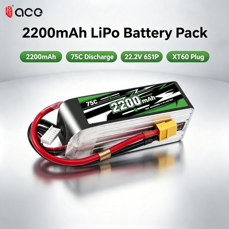 Drone Racing Battery - Baterai Lipo Gens ACE 22.2V 2200mAh