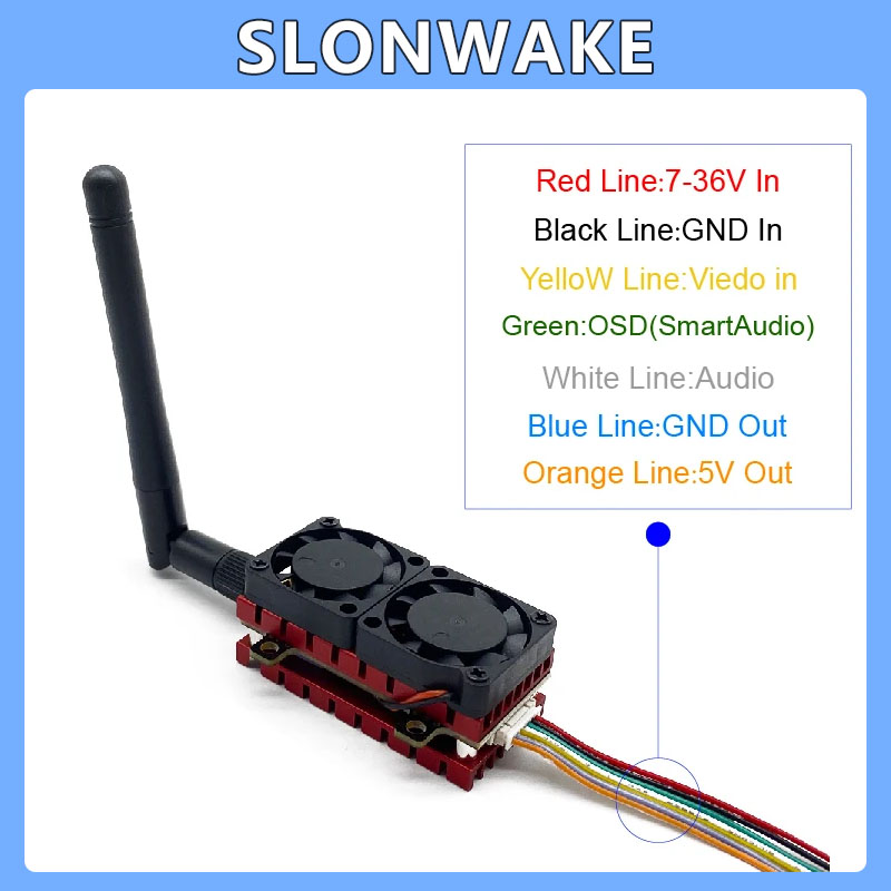 SLONWAKE 5.8G 48CH 4.2W VTX Da - Drone Racing Transmitter ulasan dan harga